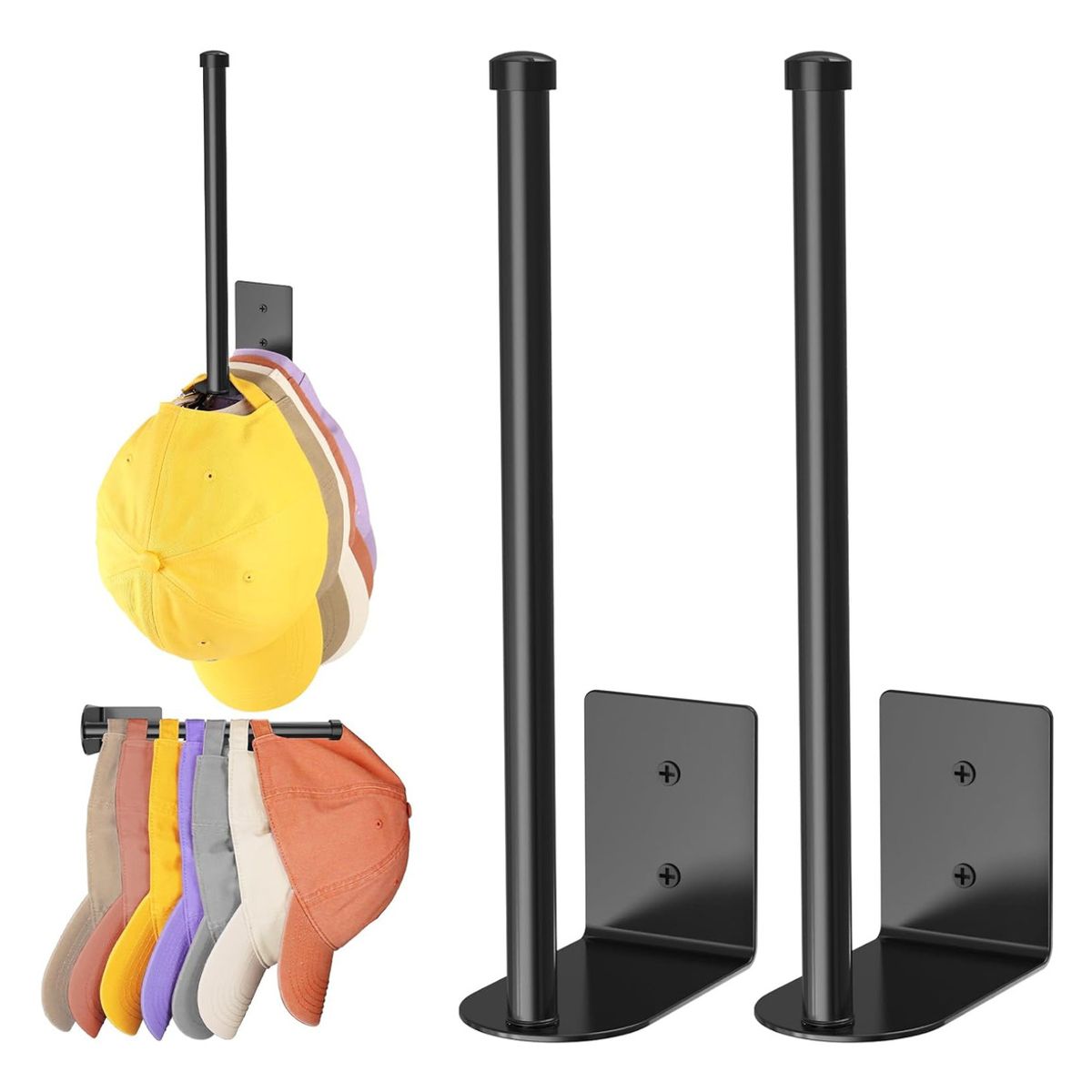 GENERICO - Juego De 2 Ganchos De Sombreros De Pared Para Cocina Baño