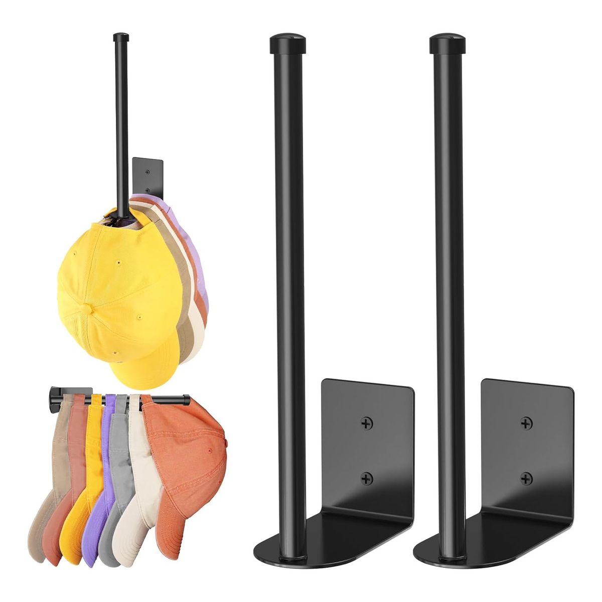 GENERICO - Juego De 2 Ganchos De Sombreros De Pared Para Cocina Baño