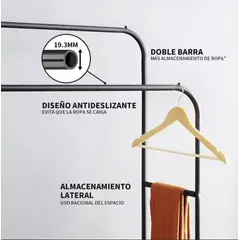 GENERICO - Perchero Organizador Colgante De Ropa Doble Barra Tendedero