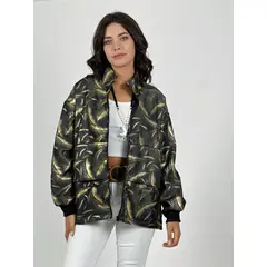 ENIGMATICA BOUTIQUE - Chaqueta Con Cierre Ondas y Puntos Azul