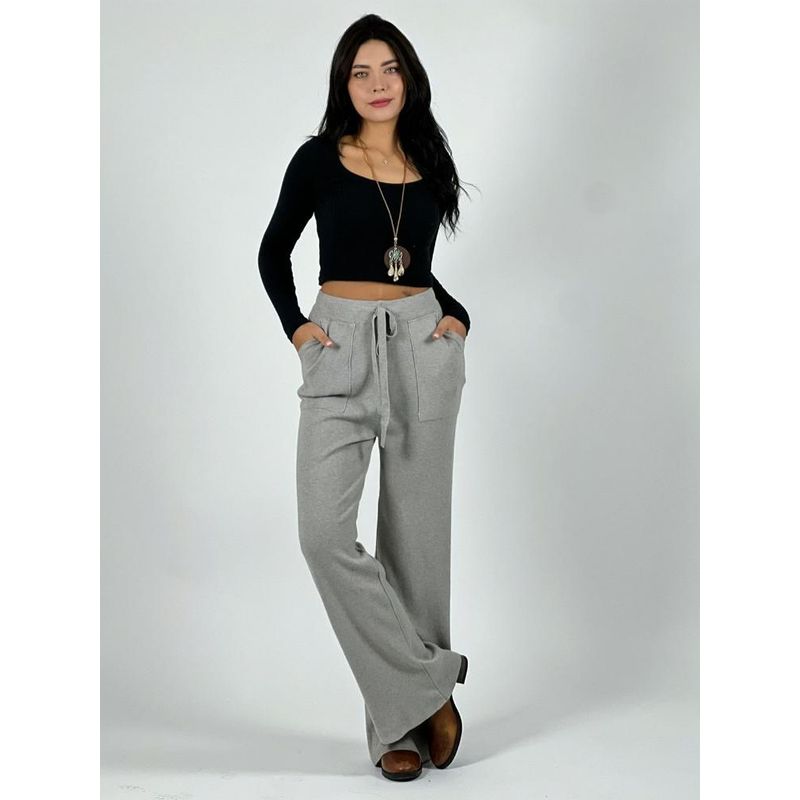 ENIGMATICA BOUTIQUE - Pantalón De Lana con Bolsillos Beige