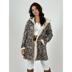 ENIGMATICA BOUTIQUE - Chaqueta Gamuza con Chiporro Manchas Beige