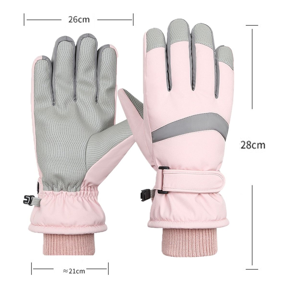 TIOZONEY - Guantes De Esquí De Invierno Forro Polar Antideslizante