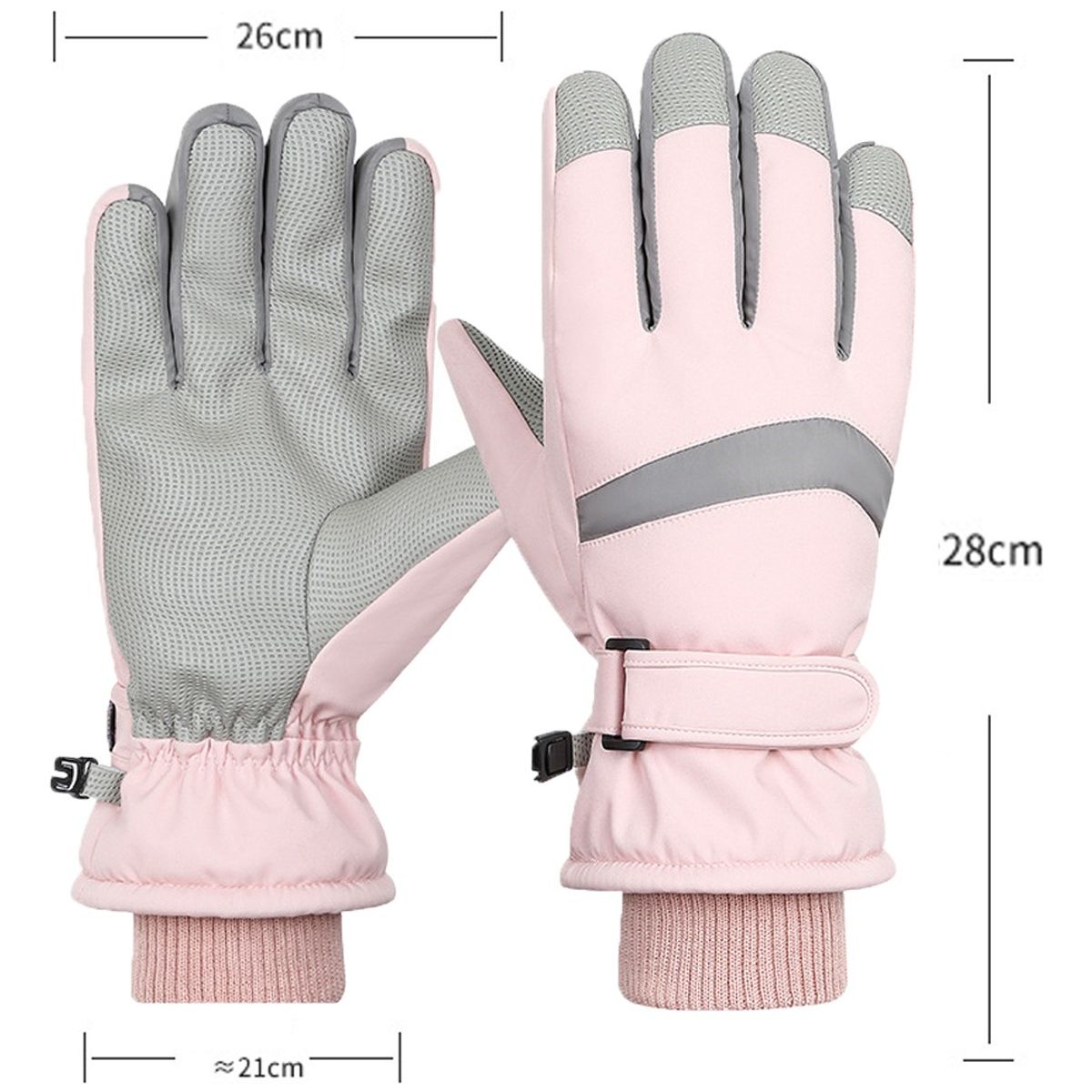 TIOZONEY - Guantes De Esquí De Invierno Forro Polar Antideslizante