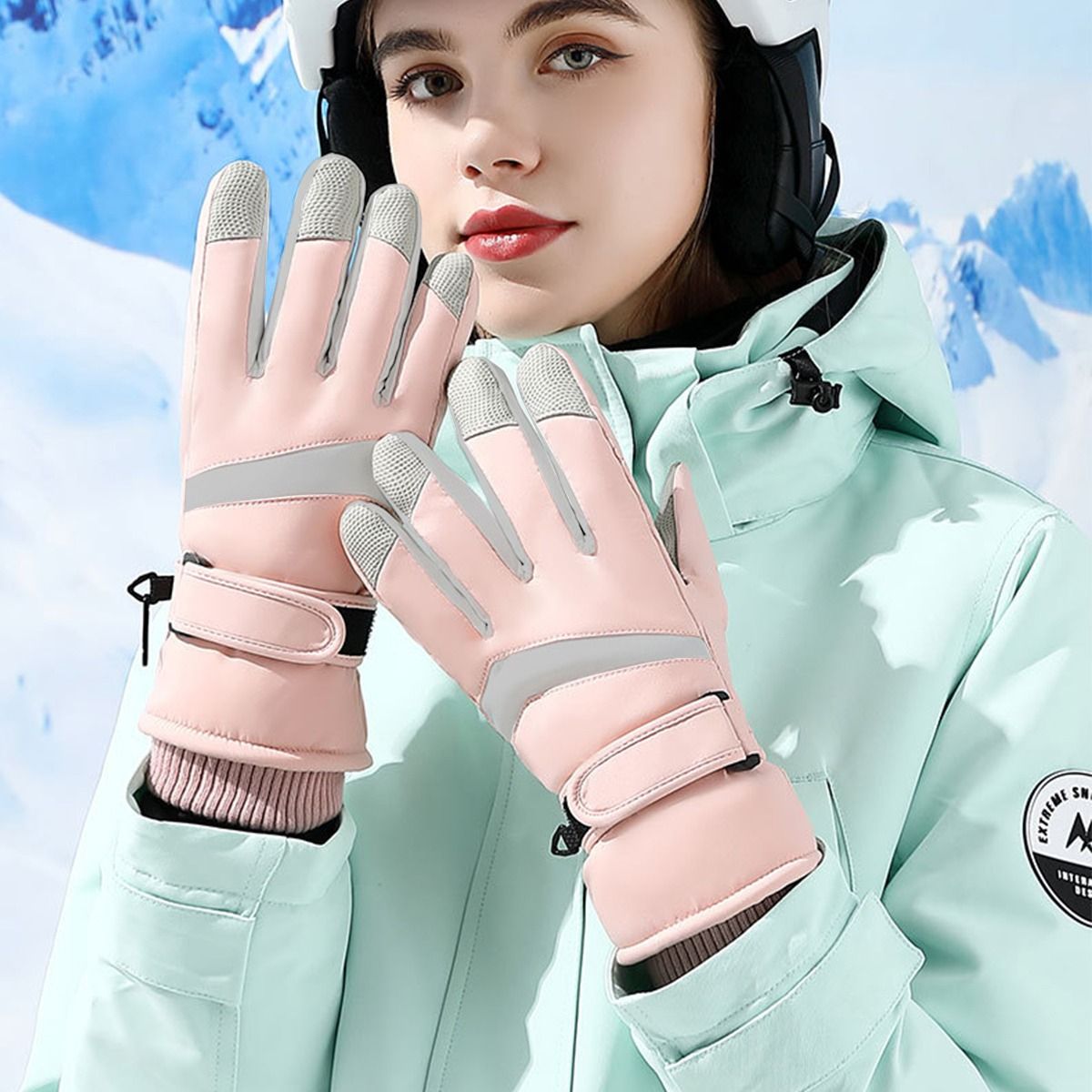 TIOZONEY - Guantes De Esquí De Invierno Forro Polar Antideslizante