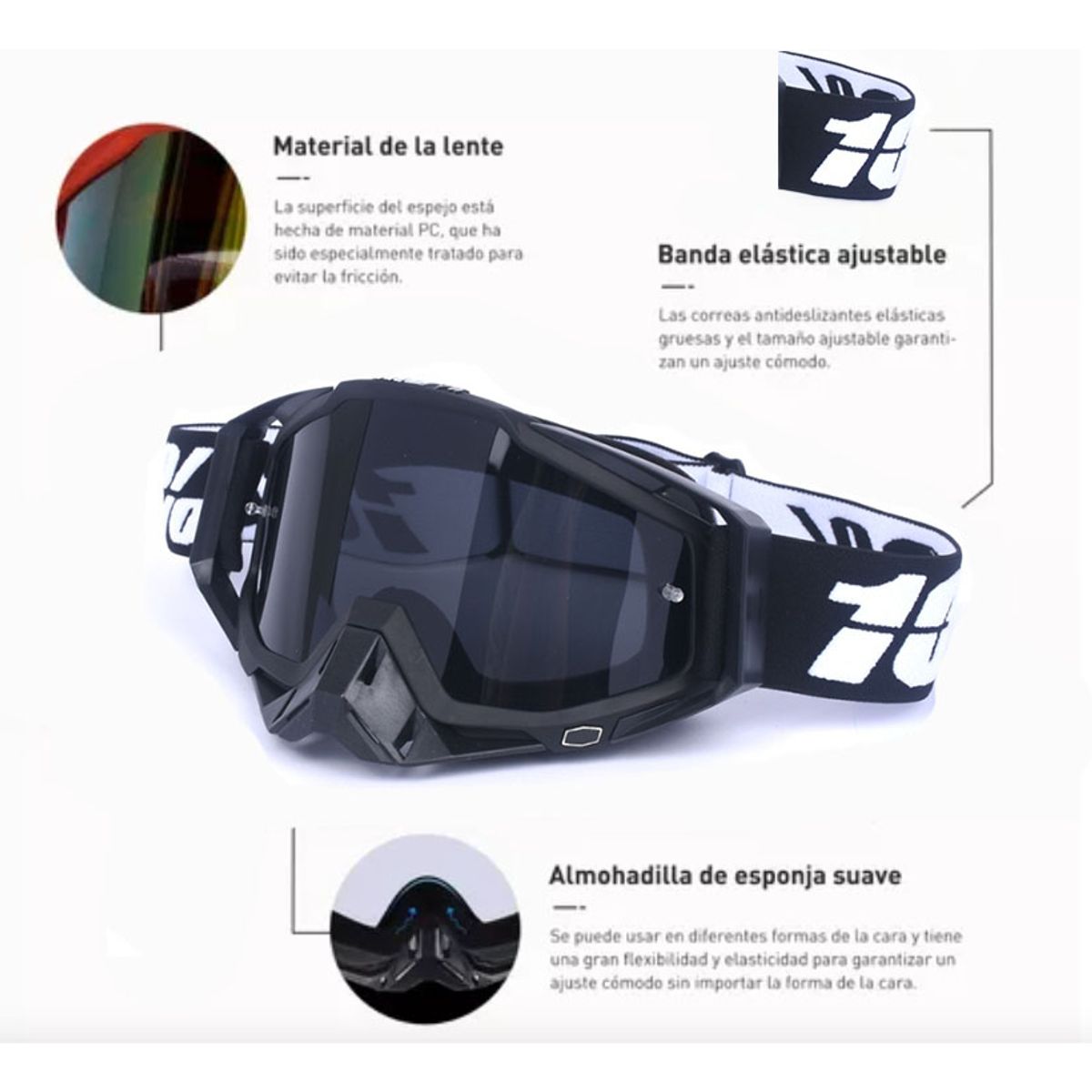 TIOZONEY - Goglesss Motocross Gafas De Esquí Tacticos Anti Niebla