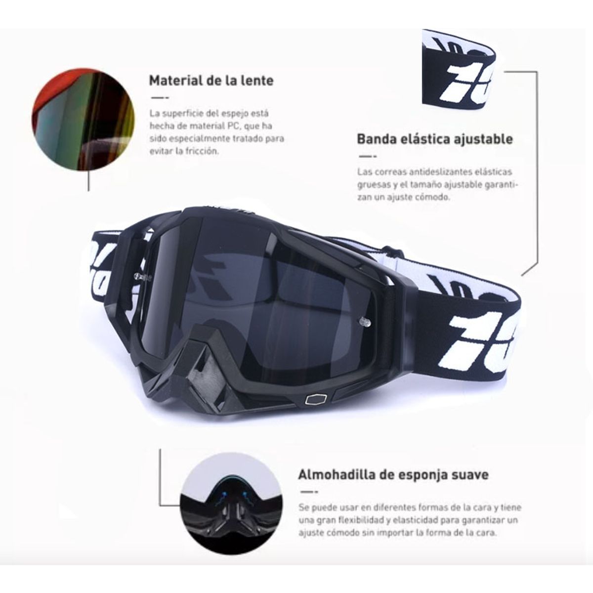 TIOZONEY - Goglesss Motocross Gafas De Esquí Tacticos Anti Niebla