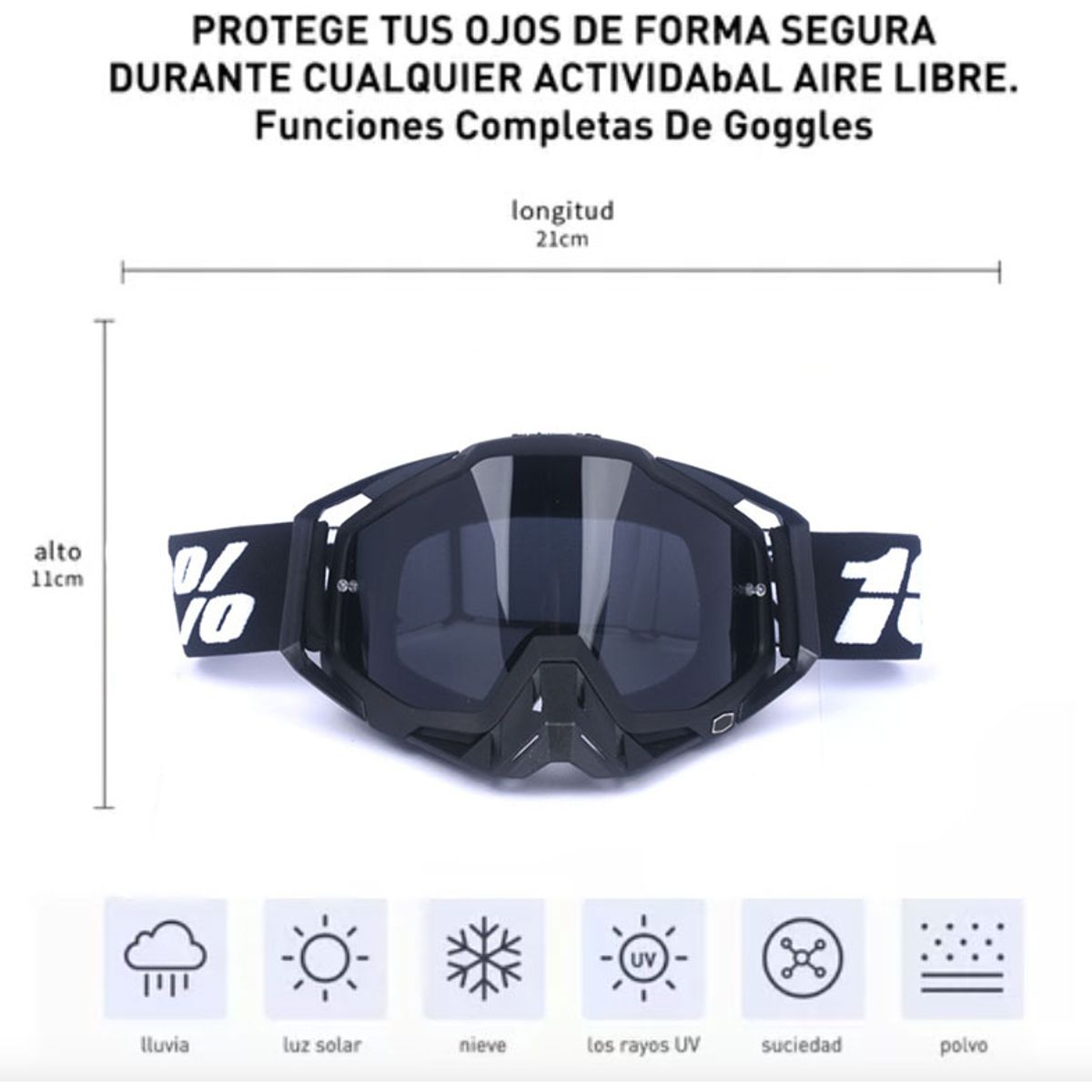 TIOZONEY - Goglesss Motocross Gafas De Esquí Tacticos Anti Niebla