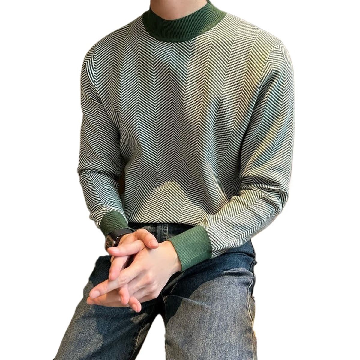 TIOZONEY - Camisa de punto polo para hombres