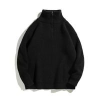 Suéter grueso de punto sólido para hombres