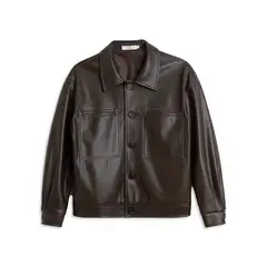 TIOZONEY - Chaqueta de cuero para motocicletas masculinas