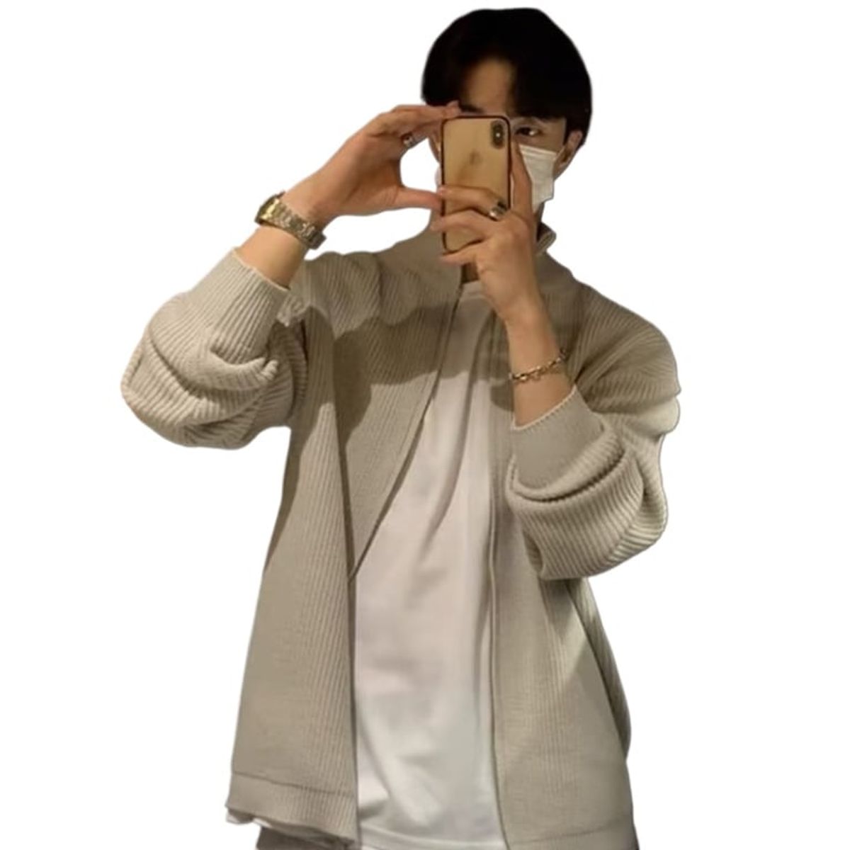 TIOZONEY - Suéter grueso de punto sólido para hombres