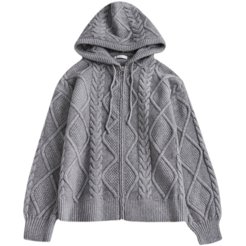 TIOZONEY - Chaqueta de suéter de lana para hombres