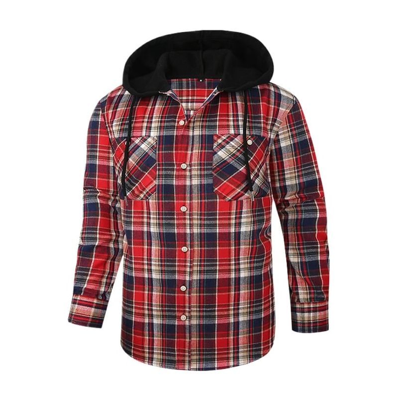 TIOZONEY - Camisas con capucha para hombre