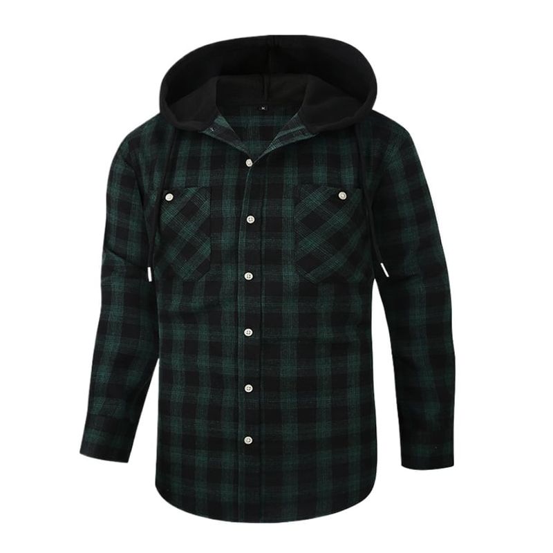 TIOZONEY - Camisas con capucha para hombre
