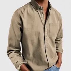 TIOZONEY - Camisa de manga larga para hombres