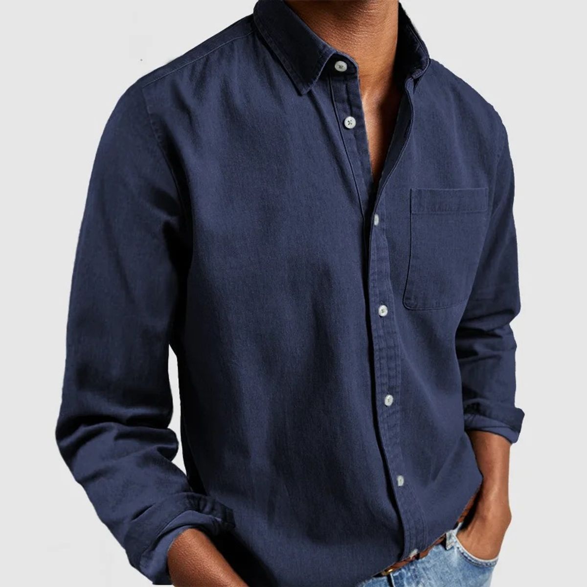 TIOZONEY - Camisa de manga larga para hombres