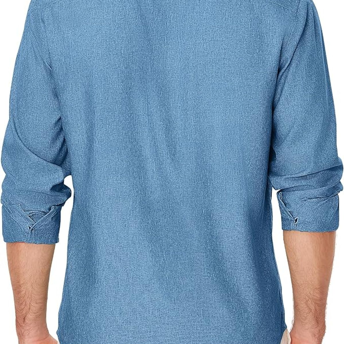 TIOZONEY - Camisa de manga larga para hombres