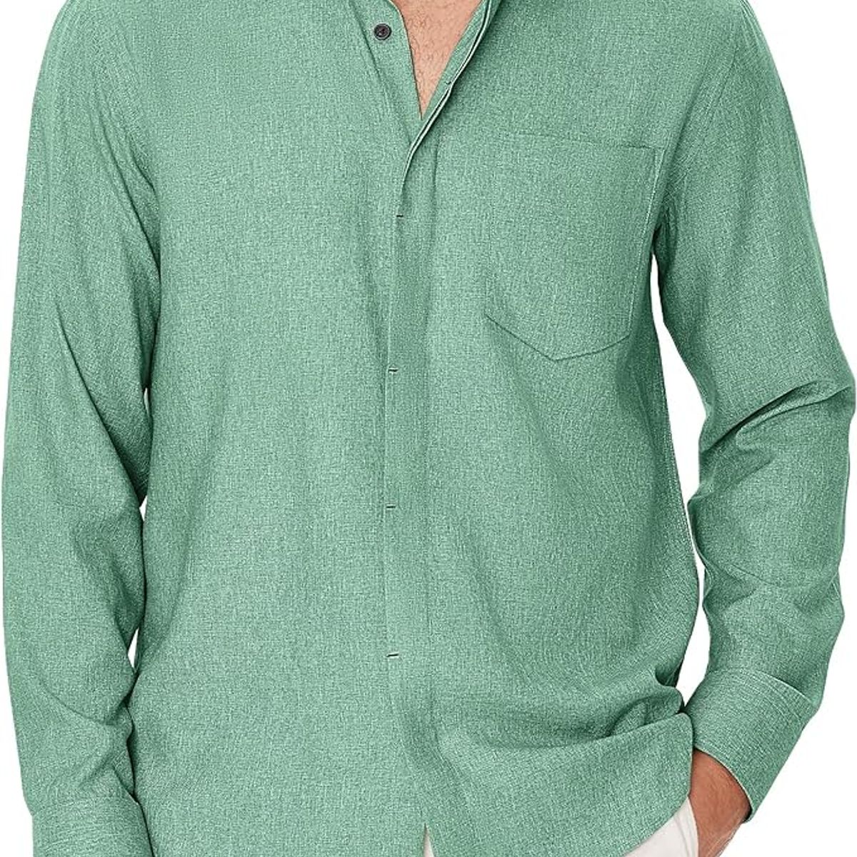 TIOZONEY - Camisa de manga larga para hombres