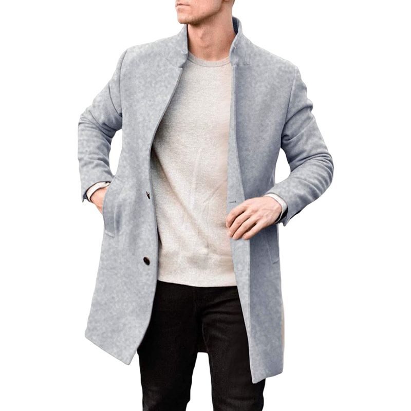TIOZONEY - Gabardina de cuello para hombres