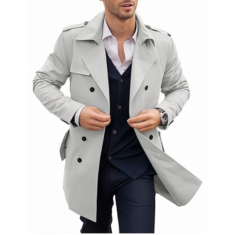 TIOZONEY - Abrigo a prueba de viento casual para hombres
