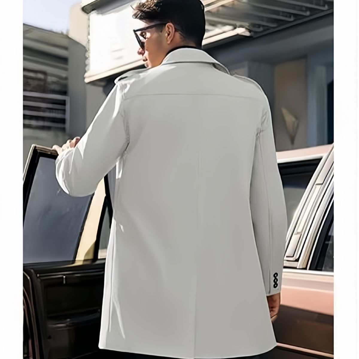 TIOZONEY - Abrigo a prueba de viento casual para hombres