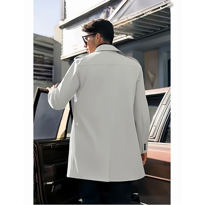 TIOZONEY - Abrigo a prueba de viento casual para hombres