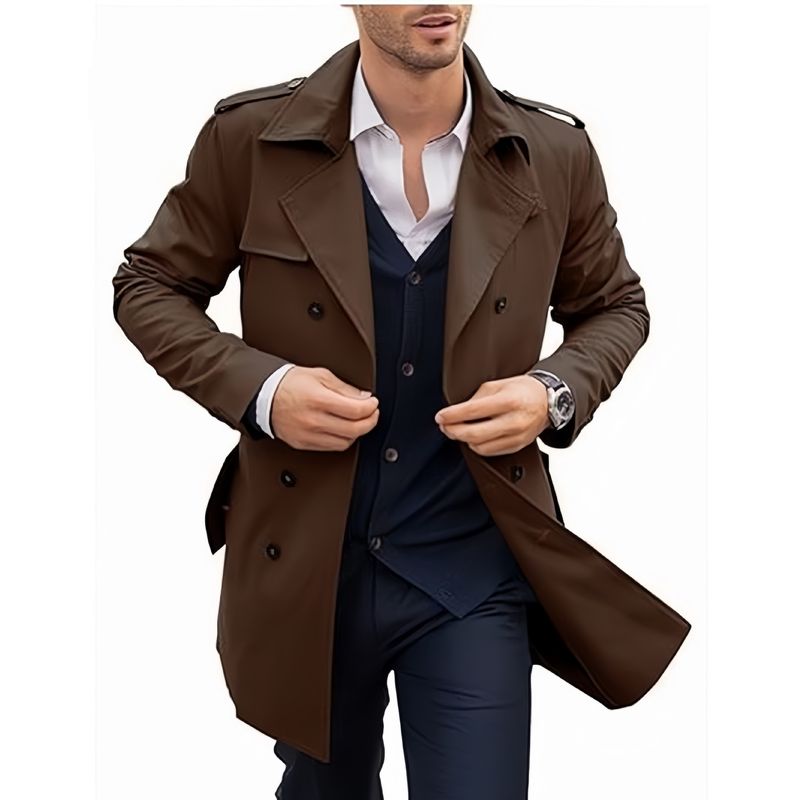 TIOZONEY - Abrigo a prueba de viento casual para hombres