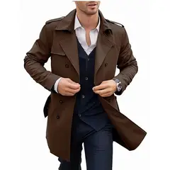 TIOZONEY - Abrigo a prueba de viento casual para hombres