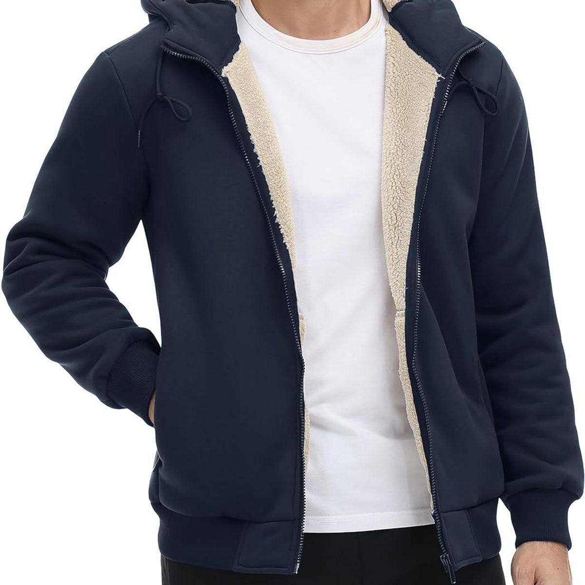 TIOZONEY - Sudadera con capucha para hombres de invierno
