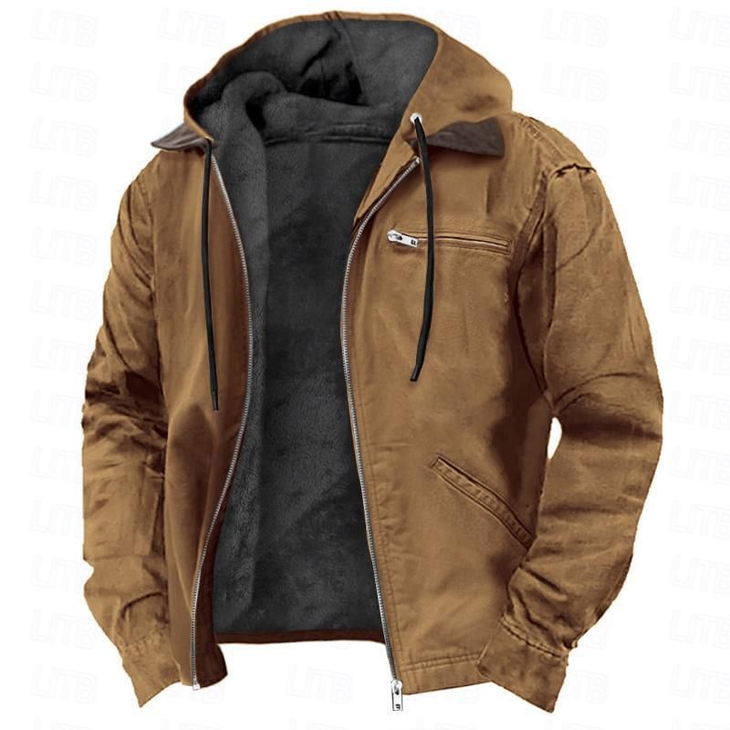 TIOZONEY - Chaqueta de solapa de invierno para hombres