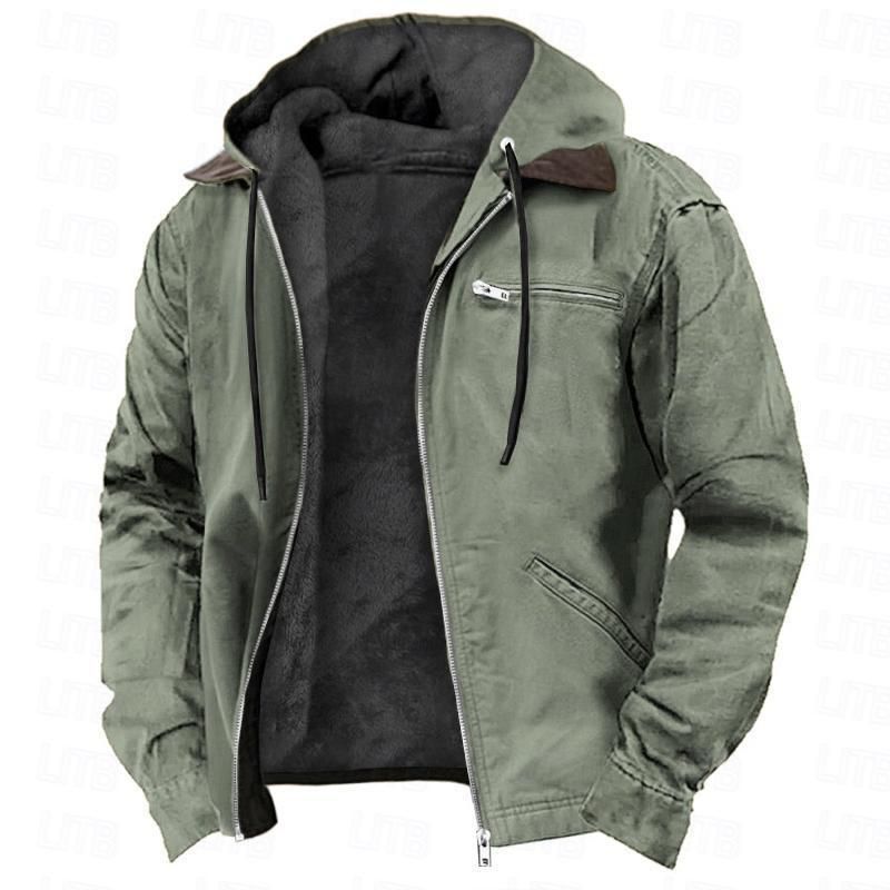 TIOZONEY - Chaqueta de solapa de invierno para hombres