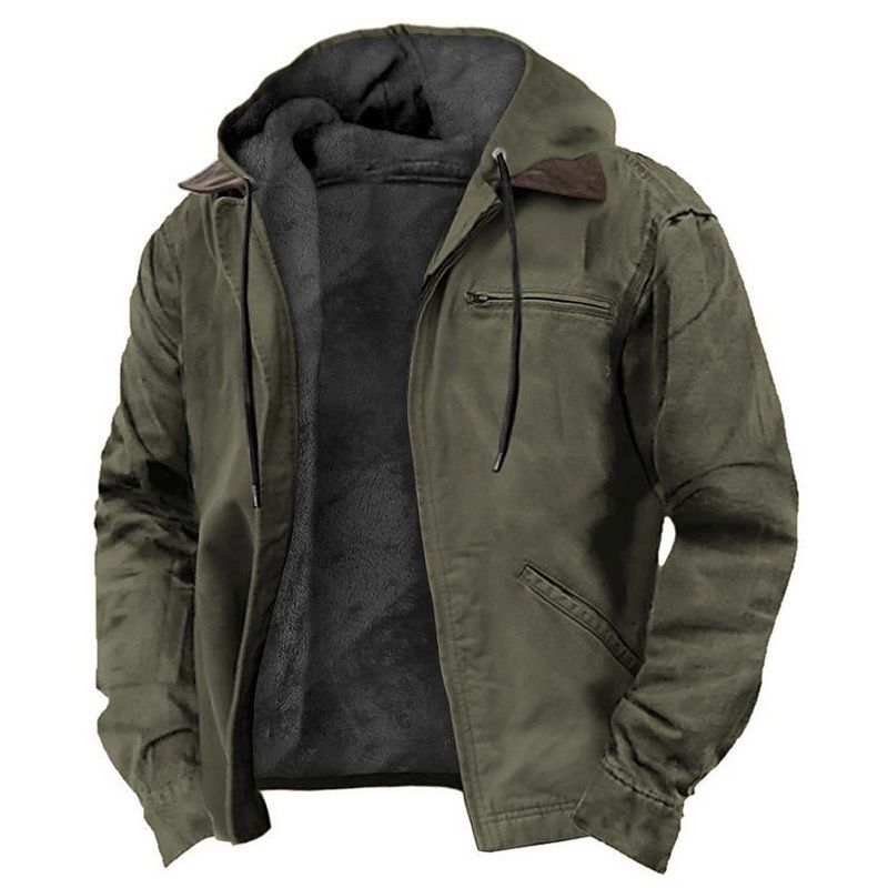 TIOZONEY - Chaqueta de solapa de invierno para hombres