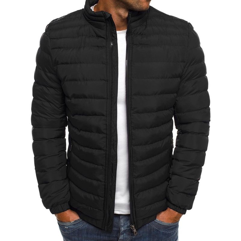 TIOZONEY - Chaqueta acolchada con cuello alto para hombre​