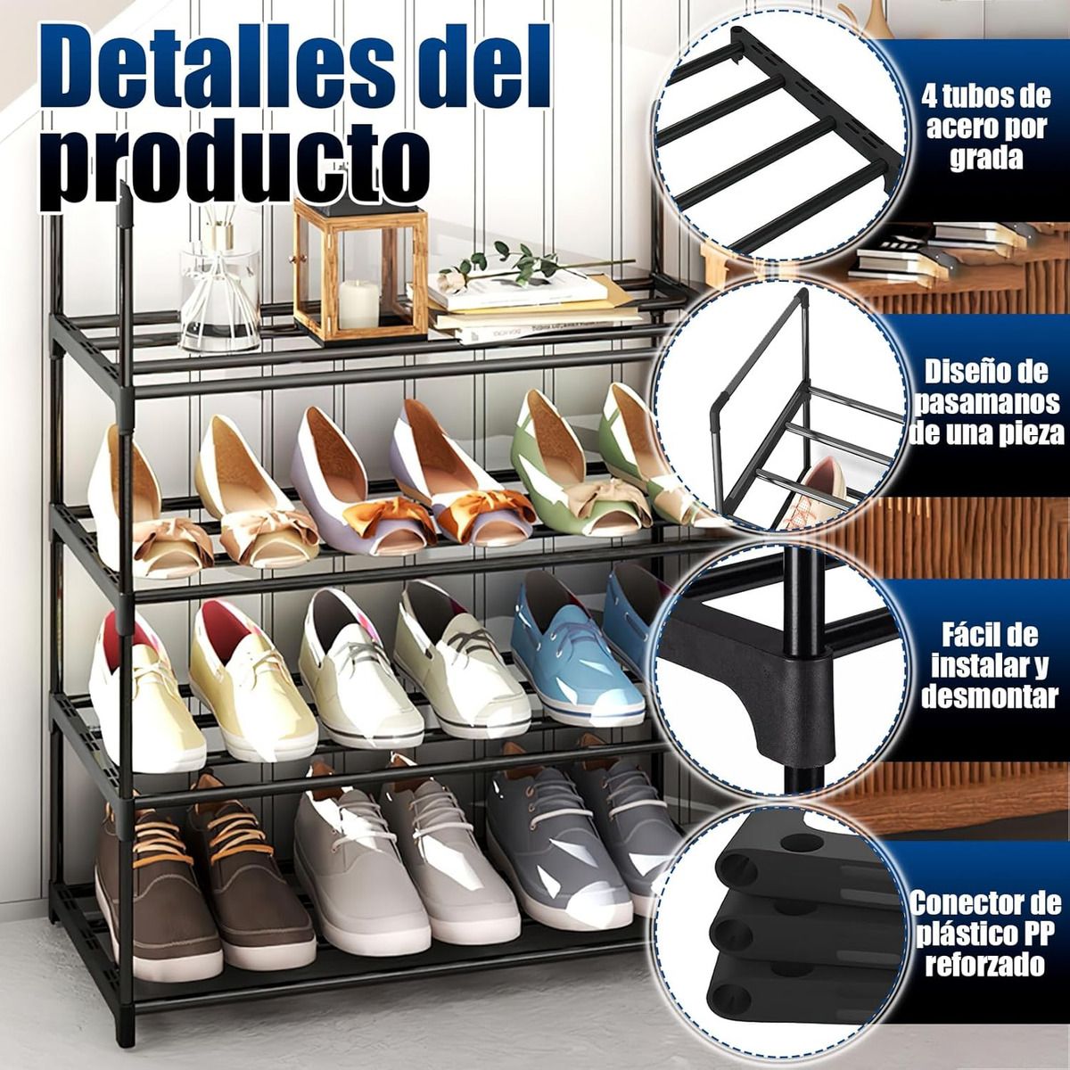 GENERICO - Mueble Zapatero Organizador  Para Entrada Pasill 5 Niveles
