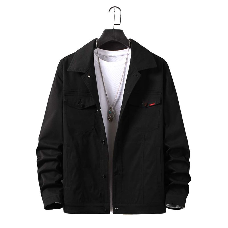 KNOWMLAB - Chaqueta Casual Hombre Negro
