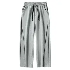 KNOWMLAB - Pantalón Cargo Casual Algodón Hombre Negro