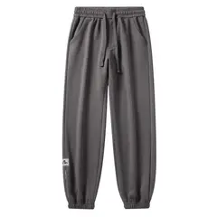 KNOWMLAB - Pantalón Cargo Casual Algodón Hombre Negro