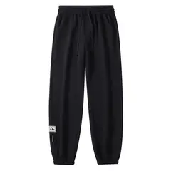 KNOWMLAB - Pantalón Cargo Casual Algodón Hombre Negro