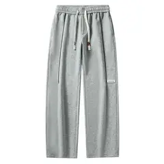 KNOWMLAB - Pantalón Cargo Casual Algodón Hombre Marrón