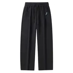 KNOWMLAB - Pantalón Cargo Casual Algodón Hombre Negro