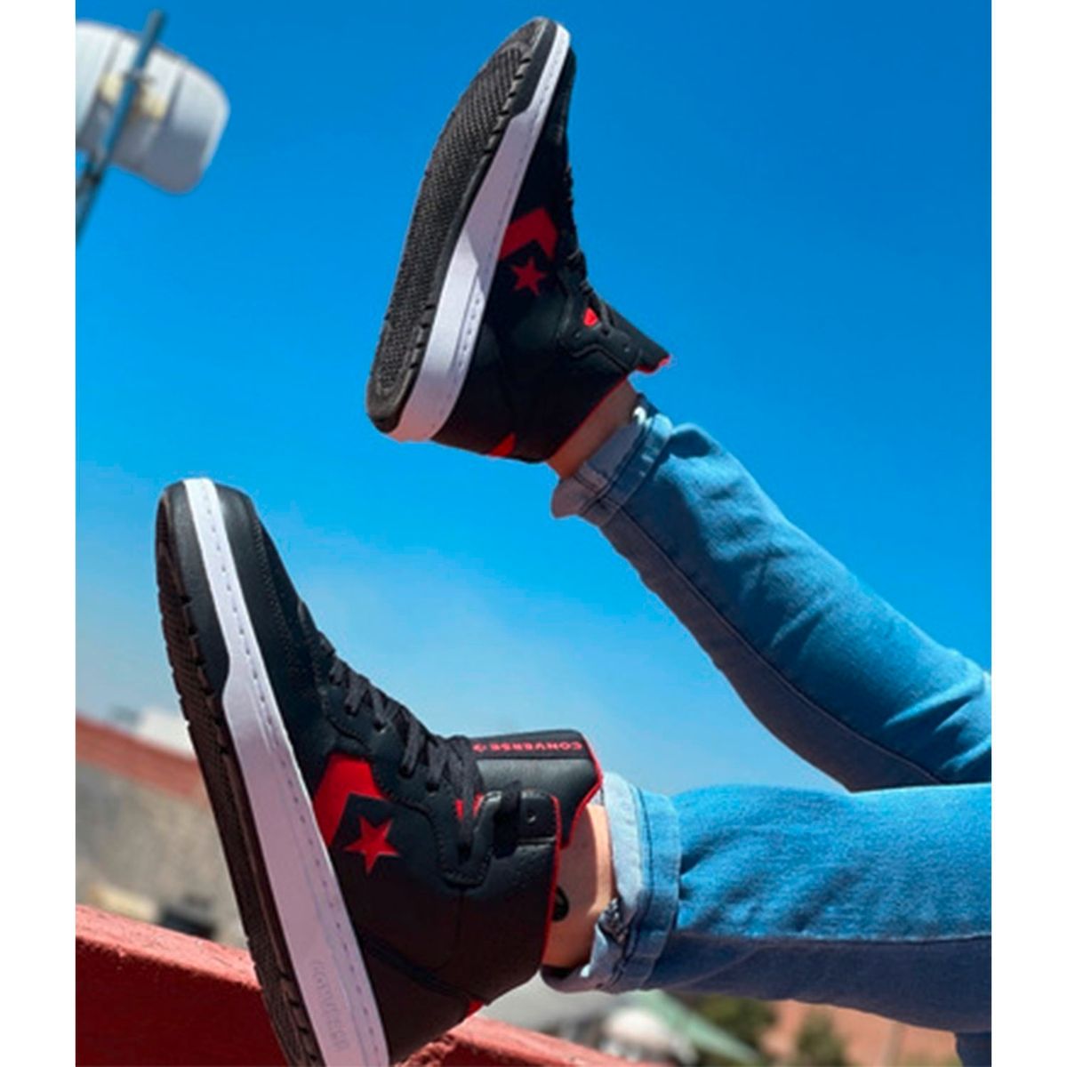 CONVERSE - Rival Zapatilla Urbana Hombre Negro Converse