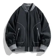 KNOWMLAB - Chaqueta Casual Hombre Negro