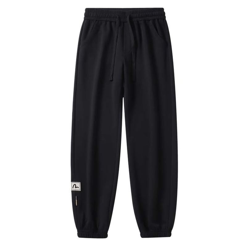 KNOWMLAB - Pantalón Cargo Casual Algodón Hombre Negro