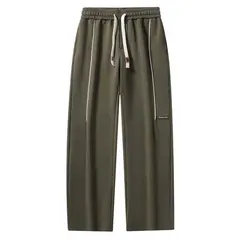 KNOWMLAB - Pantalón Cargo Casual Algodón Hombre Marrón