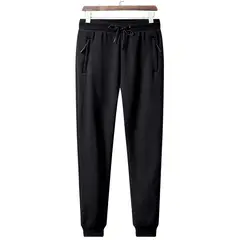 KNOWMLAB - Pantalón Cargo Casual Algodón Hombre Negro