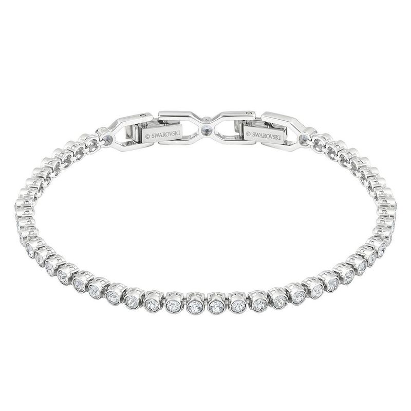SWAROVSKI - Pulsera Swarovski Emily Blanco Baño De Rodio Joya Original 1808960