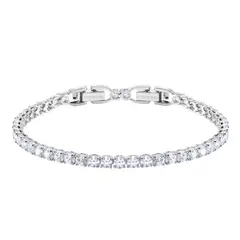 SWAROVSKI - Pulsera Tennis Round Deluxe Blanco Baño De Rodio 5409771