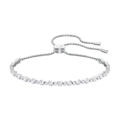 SWAROVSKI - Pulsera Subtle Blanco Baño De Rodio Joya Original 5465384