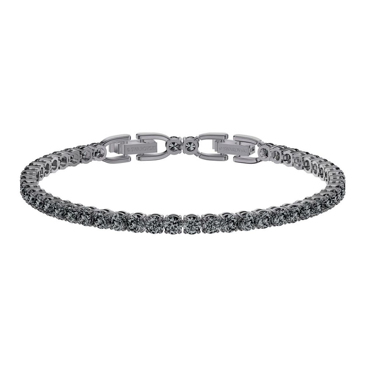 SWAROVSKI - Pulsera Swarovski Tennis Deluxe Talla Redonda Gris Rutenio 5504678_.